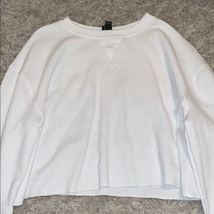 White long sleeve crop top